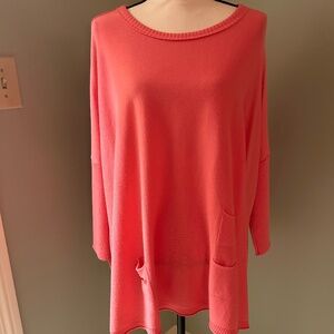 Mersea coral pink sweater NWOT